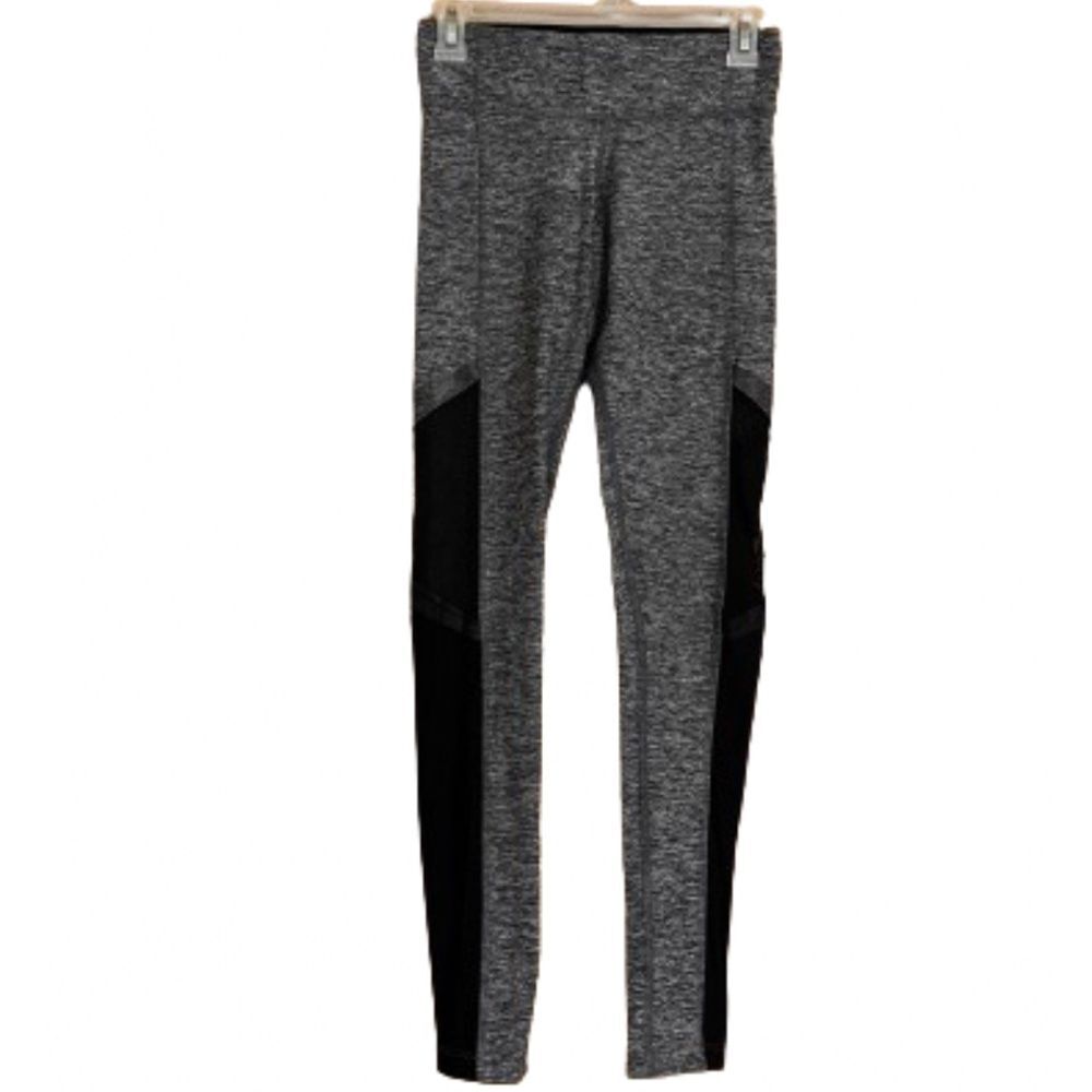 PINK Victoria’s Secret Women’s Activewear Black & Gray Mesh Leggings Sz-XS